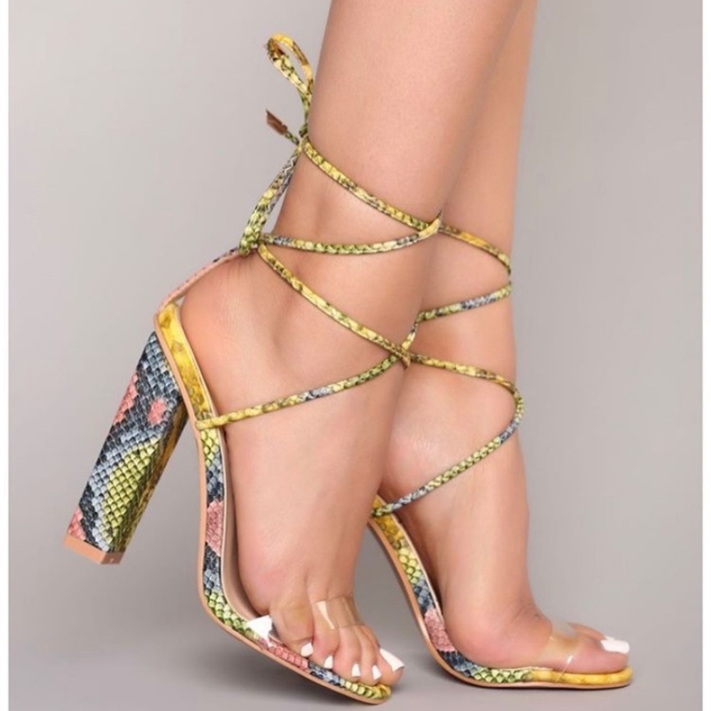 Snake skin heels